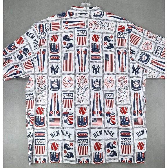 New York Yankees Shirt Sz 3XL All Over Print Reyn Spooner Baseball Hawaiian Camp - Picture 3 of 5